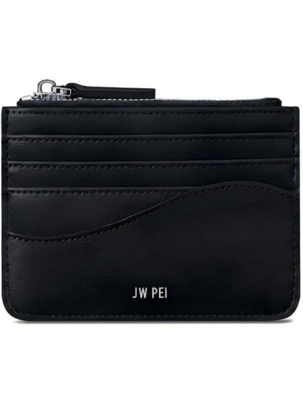 Chic Black Zipped Card Case | Stylish Wallet Organizer for Cards & Cash